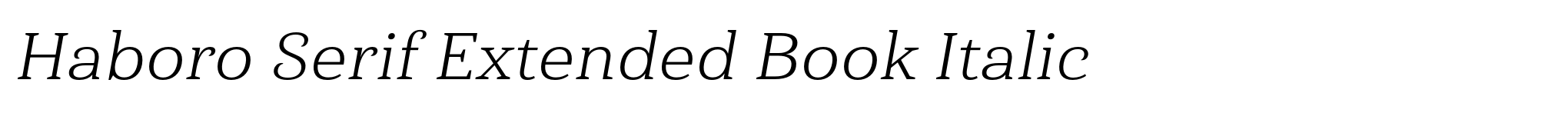 Haboro Serif Extended Book Italic image